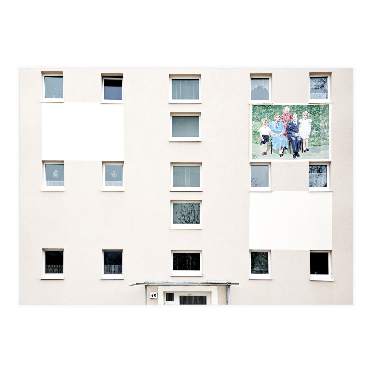 Family Painting on the wall of the residential (Print Only)