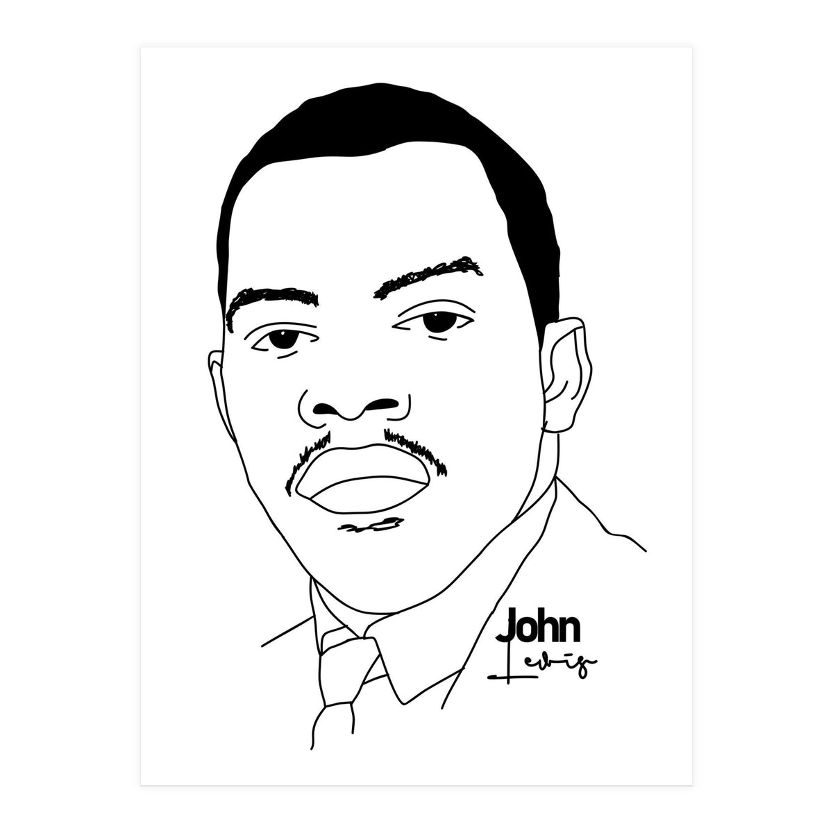 John Lewis Civil Rights Activist (Print Only)