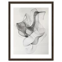 Abstract Black And White Swirling Lines Art