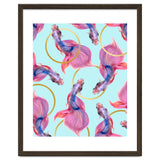 HullaHoops, Eclectic Colorful Fish Graphic Design, Animals Gold Rings Surrealism Quirky thumbnail