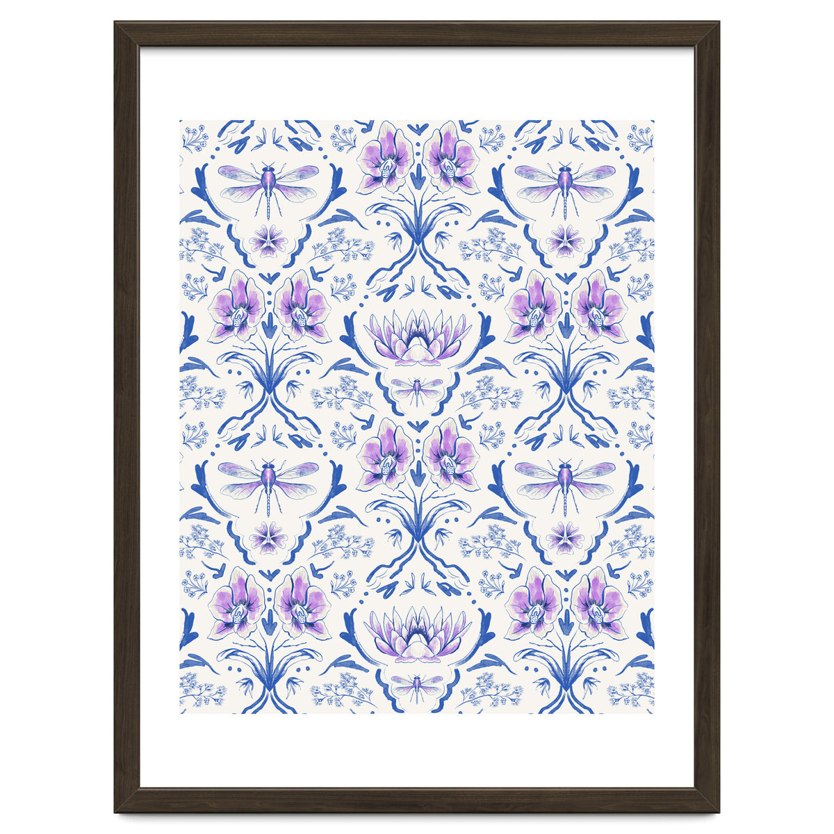 Bohemian Garden Blue Pattern