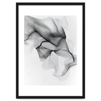 Abstract Black And White Flowing Lines Forming Organic Shapes And Forms