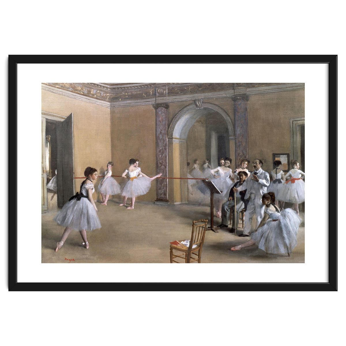 The Dance Foyer at the Opera on the rue Le Peletier, 1872 - 32x46 cm - oil on canvas.