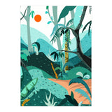 Jungle Paradise, Tropical Nature Forest Botanical Plants, Bohemian Vintage Exotic Wild (Print Only) thumbnail