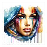 Vivid Warrior Spirit Watercolor Portrait (Print Only) thumbnail