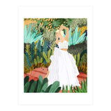 Forest Bride | Jungle Wedding Painting | Travel Solo | Blonde Woman Dancing Joy (Print Only) thumbnail