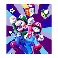 Mario Luigi Popart Cartoon Pop Art (Print Only)