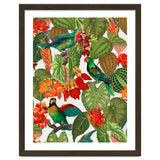 Tropical Parrots In Flower Jungle thumbnail
