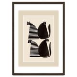 Minimalist Cats In Black And White thumbnail