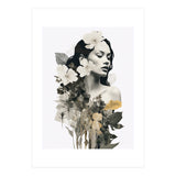 Collage Of A Woman And Flowers   (Print Only) thumbnail