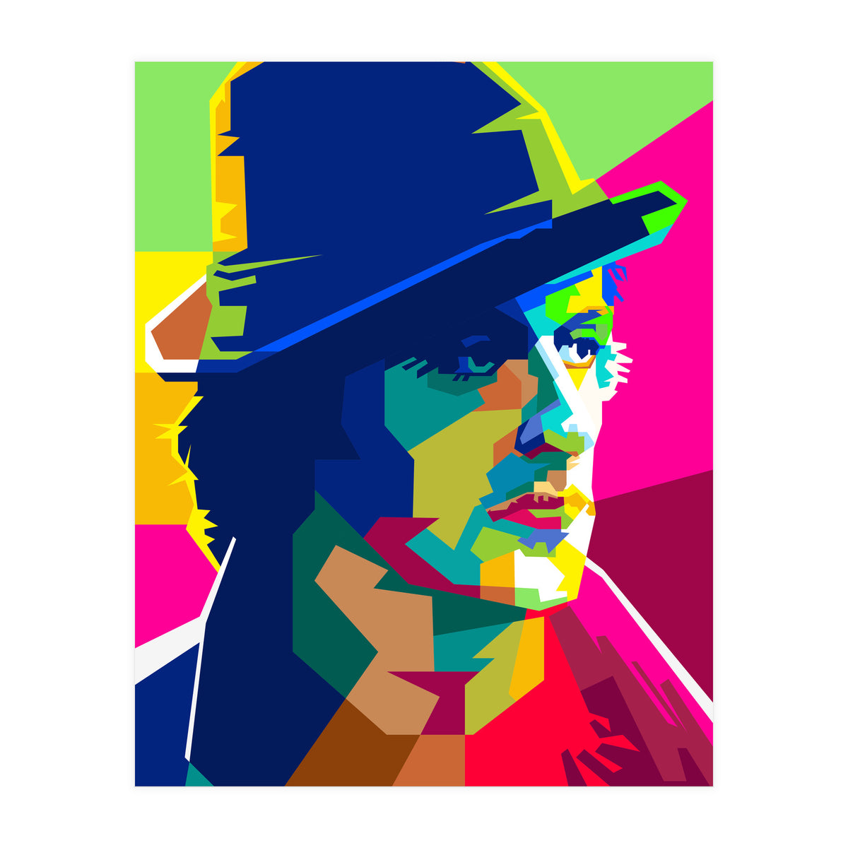 Sylvester Sly Stallone American Actor Pop Art WPAP    (Print Only)