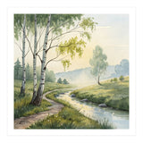 Birch Grove Serenity: A Meadow Wildflower Path (Print Only) thumbnail