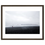 Family walking on the black sand beach - Iceland thumbnail