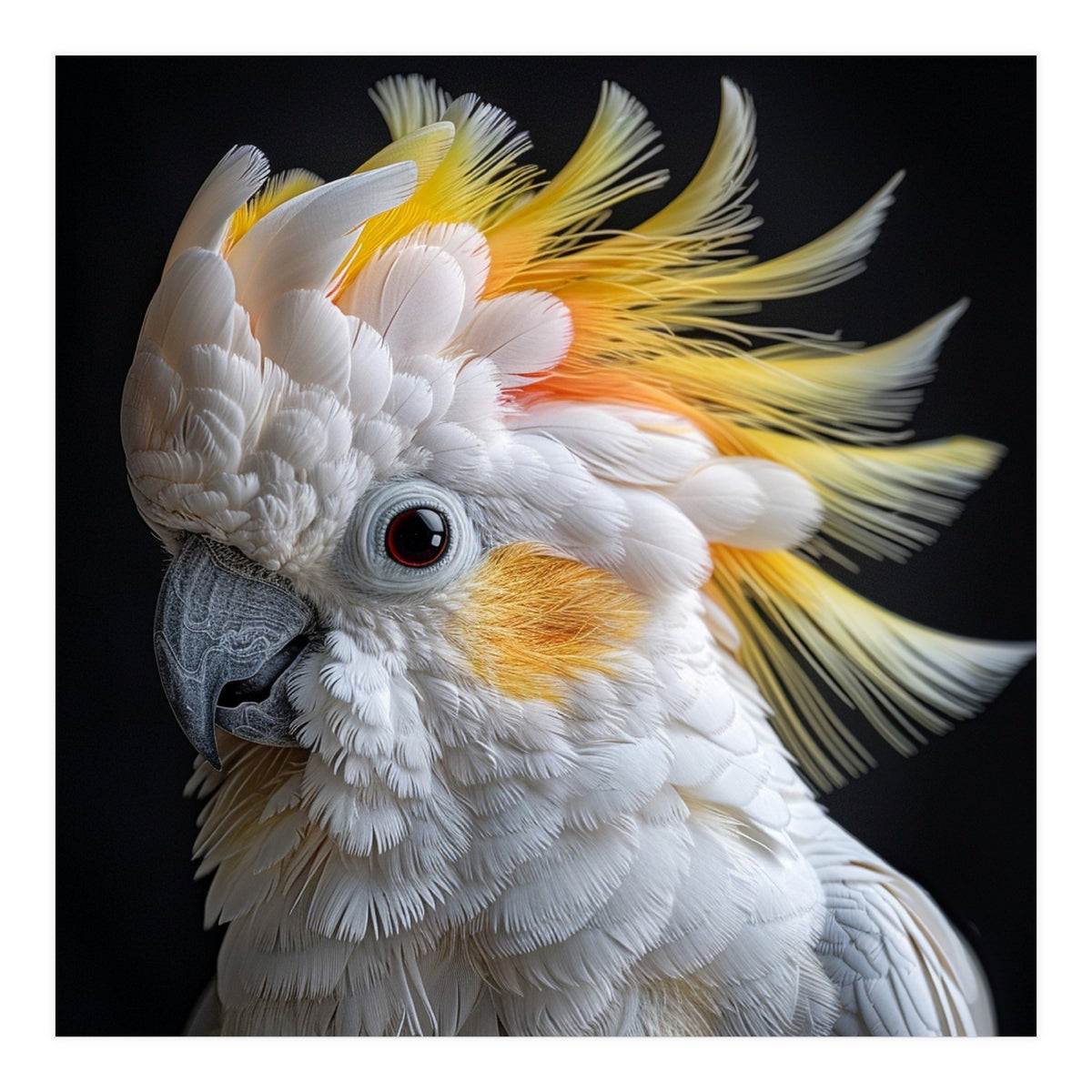 Beautiful Cockatoo Parrot Portrait Headshot (Print Only)
