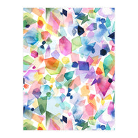 Colorful Watercolor Crystals and Gems (Print Only)