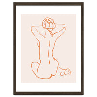 Femina, Abstract Minimal Woman Line Art Sketch, Drawing Feminine Empower Express