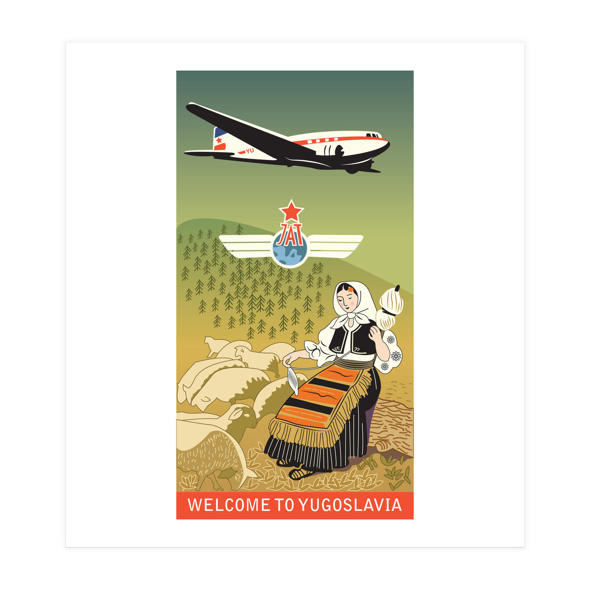 JAT Airways, Yugoslavia (Print Only)