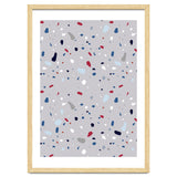 Modern Gray Blue Rounded Terrazzo thumbnail