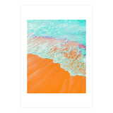 Coral Shore, Ocean Beach Photography, Summer Sea Sand Waves (Print Only) thumbnail
