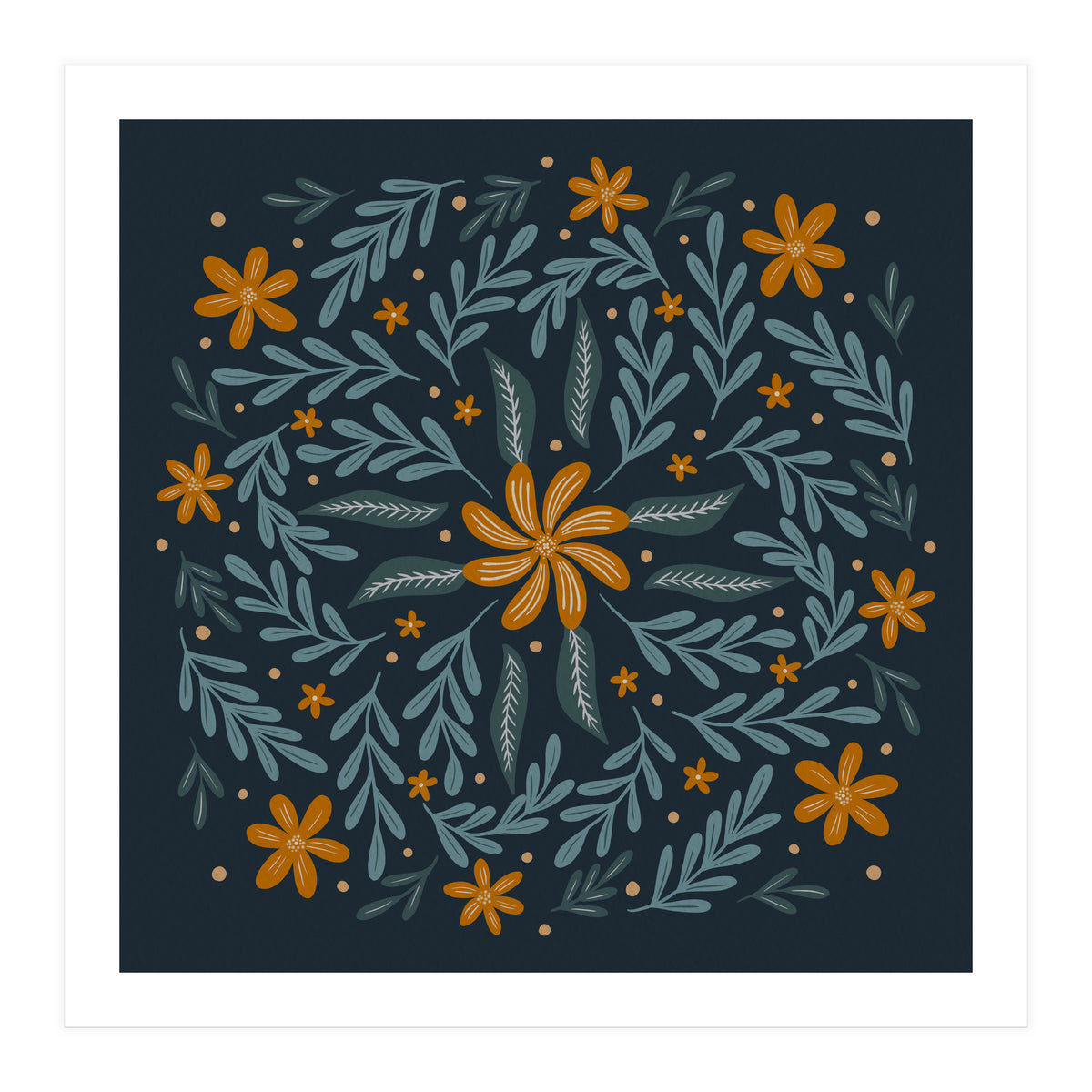 Circular Flowers 1  (Print Only)