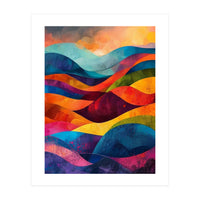 Abstract Rainbow Mountain Landscape (Print Only)