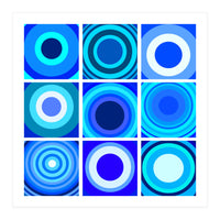 Circles & Rectangles Alt Blue 3 X 3: 4 (Print Only)