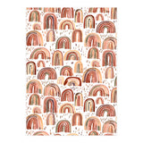 Cute Watercolor Rainbows Terracota (Print Only) thumbnail