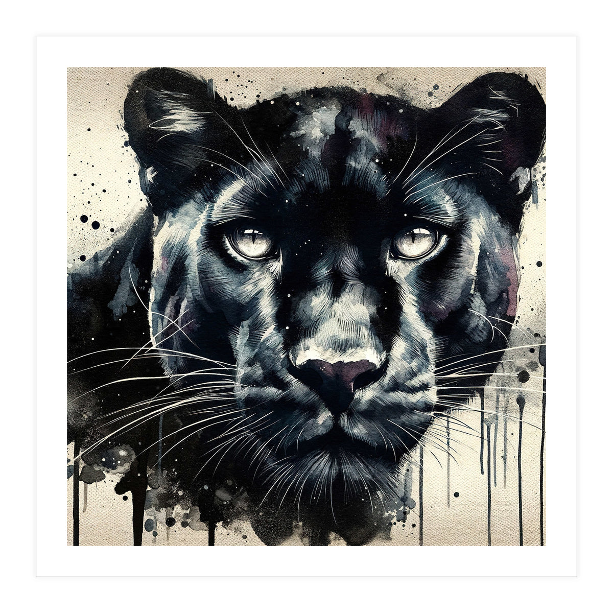Watercolor Panther (Print Only)