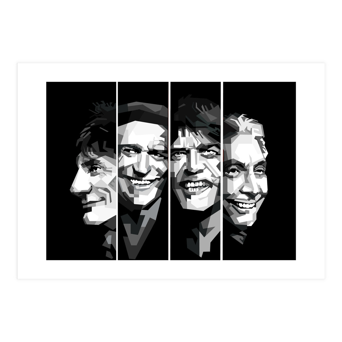 The Rolling Stones Black Portrait  (Print Only)