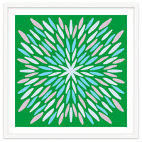 Petal Burst - green, blue, beige