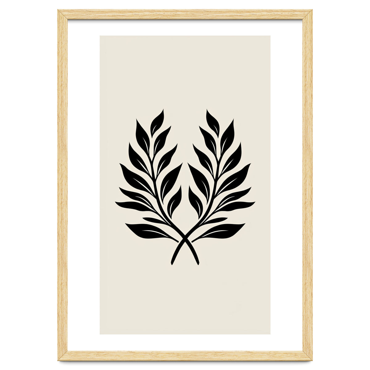 Minimalist Laurel Wreath: Botanical Line Art