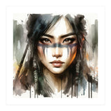 Ethereal Asian Warrior Gaze (Print Only) thumbnail