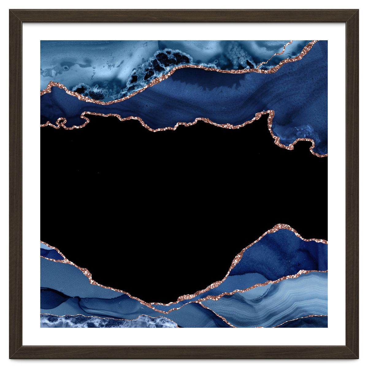 Navy & Rose Gold Agate Texture 18