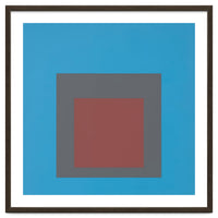 JOSEF ALBERS - HOMAGE TO THE SQUARE, BLUE, DARK RED