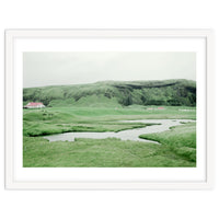 Pond and house in the middle of nowhere - Iceland