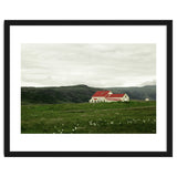 Red roof house in the greenfield - Iceland thumbnail