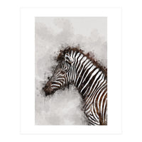Zebra Watercolor (Print Only)