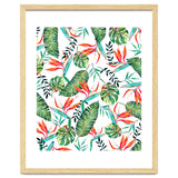 A New Paradise #Bird of paradise painted tropical art & pattern thumbnail