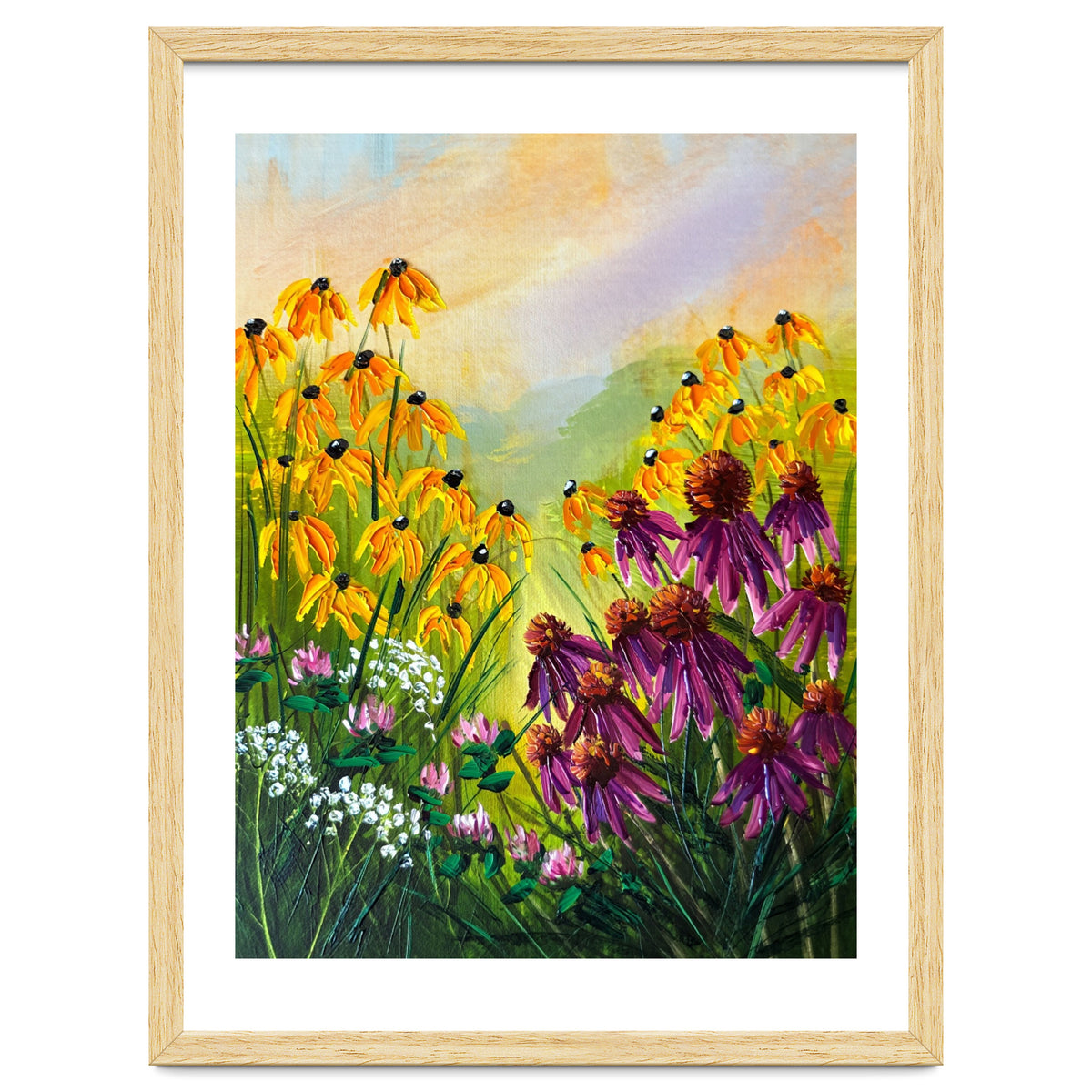 Impasto Wildflower Meadow Painting