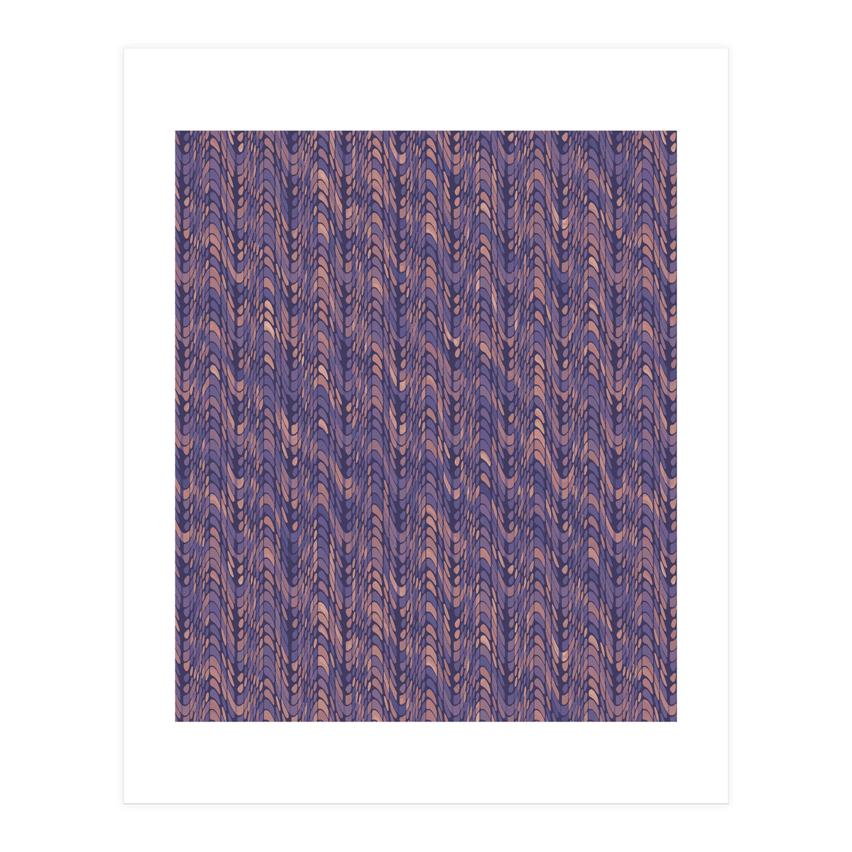 End Of Silence, Dark Purple Neutral Graphic Design, Eclectic Texture Pattern (Print Only)