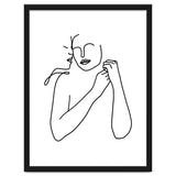 Eternally Connected, Abstract Line Art Love, Sketch Drawing Minimal, Eclectic Human Couple Connection Minimalism Concept thumbnail
