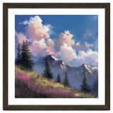 Alpine Summer Meadow with Vibrant Wildflowers and Snow thumbnail