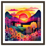 Folk Sunset Over Mountain Lake thumbnail