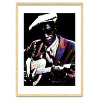 Lightnin' Hopkins American Country Blues Musician legend Colorful Art