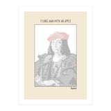 Young Man with an Apple (1505) – Raphael (ascii art)  (Print Only) thumbnail