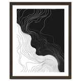 Abstract Black And White Wavy Lines Flowing thumbnail
