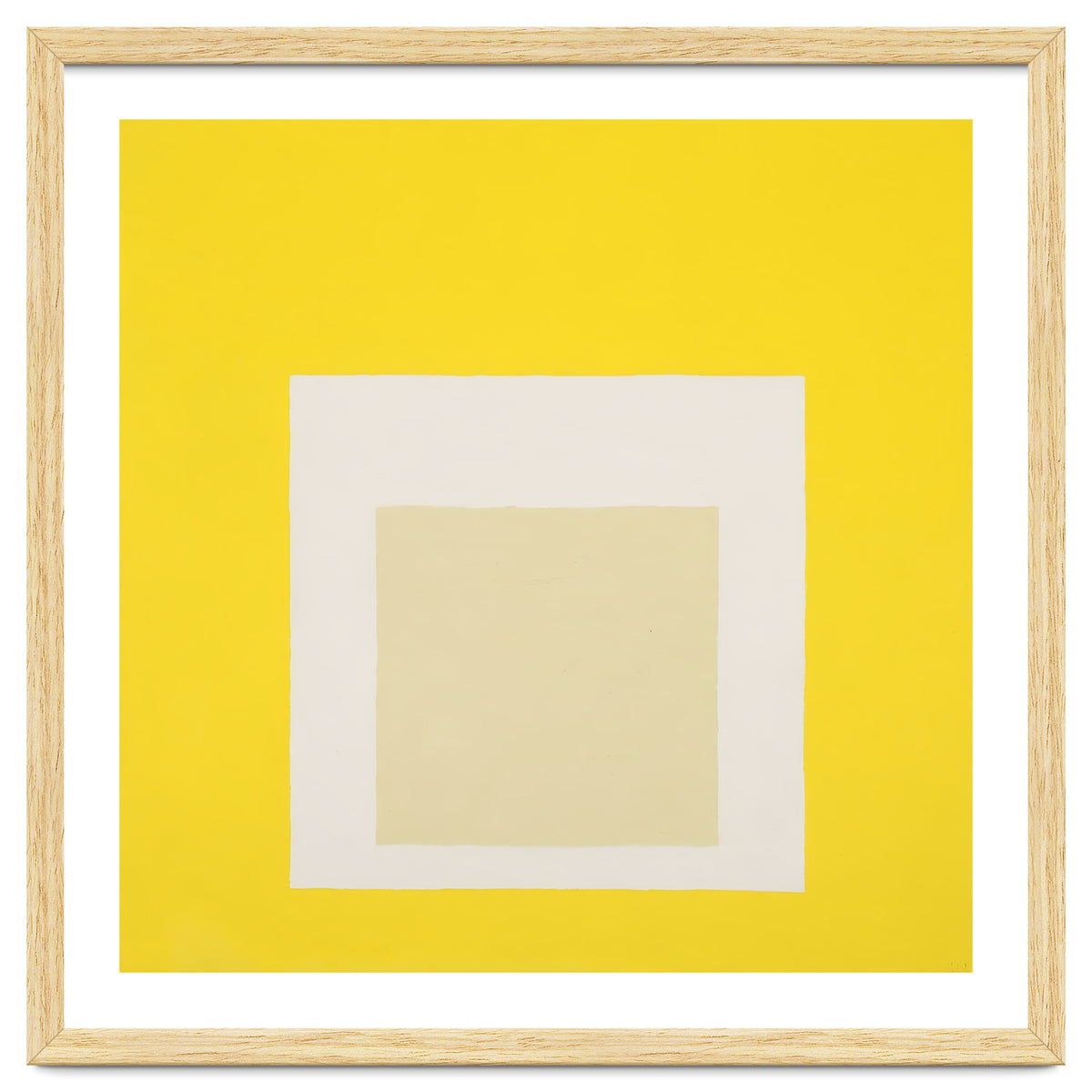 JOSEF ALBERS - HOMAGE TO THE SQUARE YELLOW WHITE
