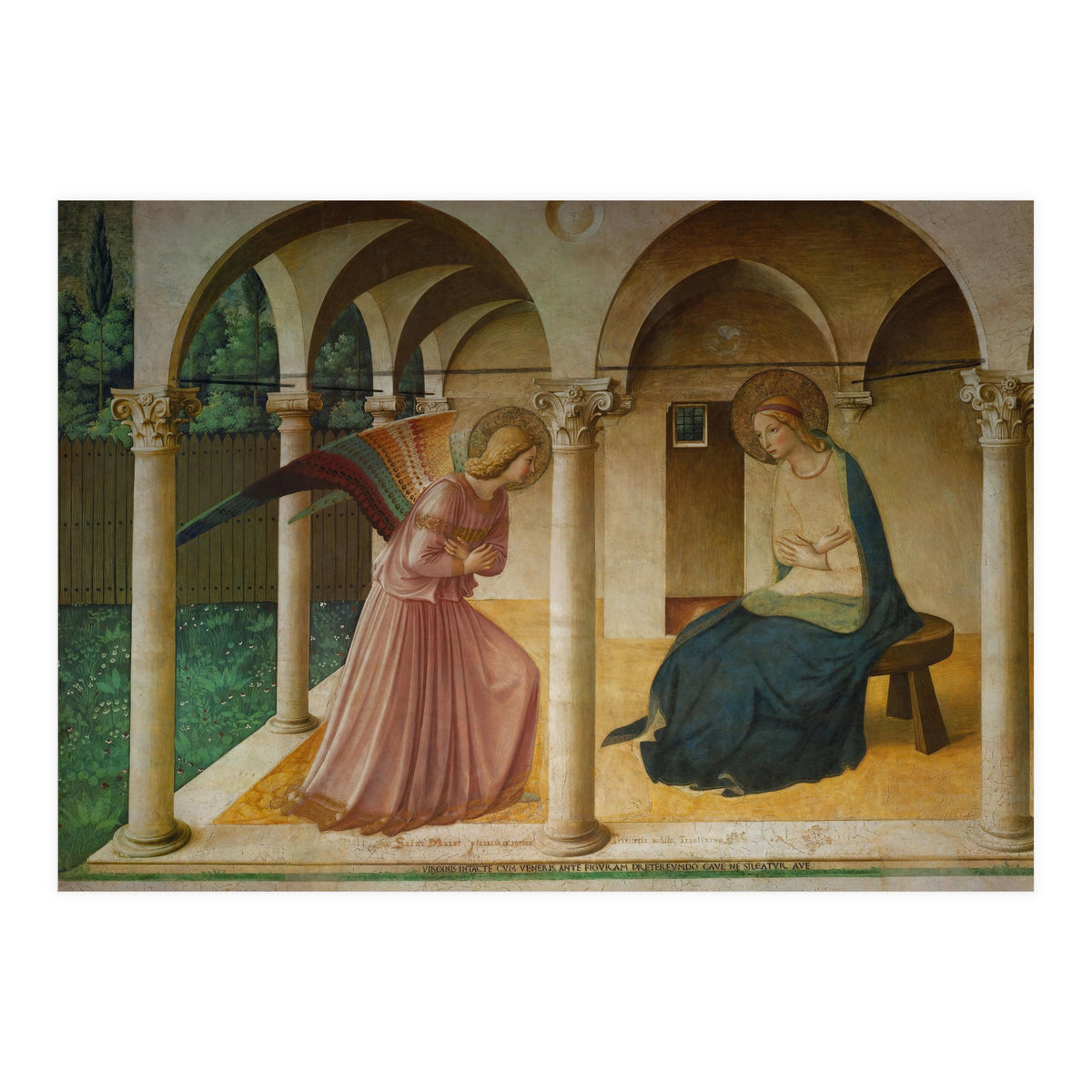 The Annunciation. Fresco in the former dormitory of the Dominican monastery San Marco, Florence. (Print Only)