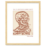 Skull Of A Skeleton With A Burning Cigarette thumbnail