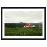 Red roof house in the greenfield - Iceland thumbnail